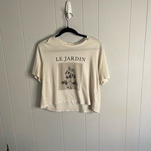 Abercrombie graphic cropped tee